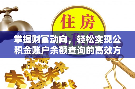 龙华掌握财富动向，轻松实现公积金账户余额查询的高效方式