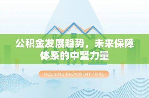 龙华公积金发展趋势，未来保障体系的中坚力量